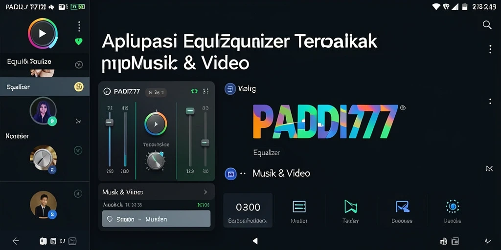 Antarmuka PADI777 dengan fitur Equalizer yang mudah digunakan.