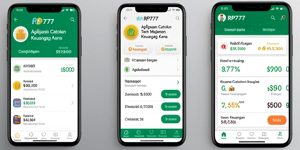 Antarmuka RP777 yang sederhana untuk catatan keuangan.