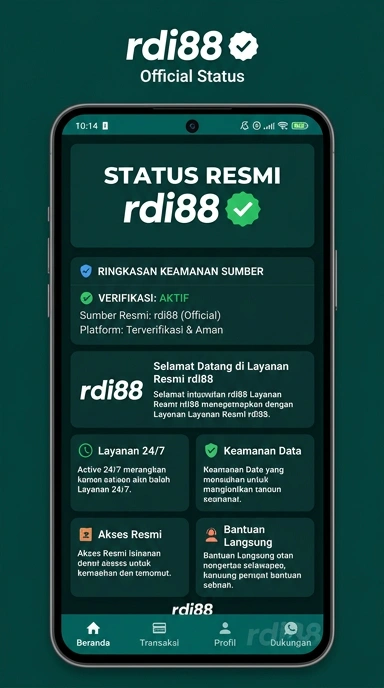 Tampilan kanal resmi rdi88
